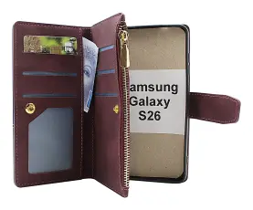XL Samsung Galaxy S26 Lyx Pl&aring;nboksfodral