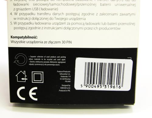 Laddning & datakabel iPhone 3/4/4S