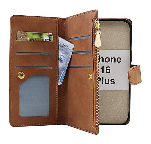 XL iPhone 16 Plus Lyx Plånboksfodral