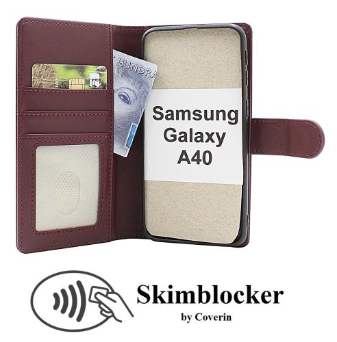 CoverinSkimblocker Samsung Galaxy A40 Magnet Plånboksfodral