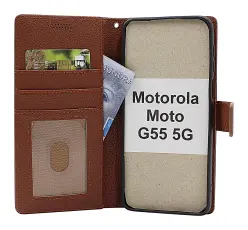 New Standcase Motorola Moto G55 5G Pl&aring;nboksfodral