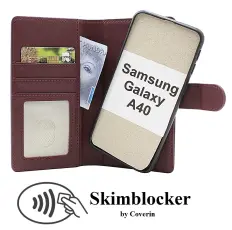 Skimblocker Samsung Galaxy A40 Magnet Pl&aring;nboksfodral