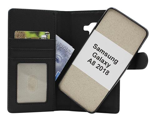 Skimblocker Samsung Galaxy A8 2018 (A530FD) Magnet Plånboksfodral