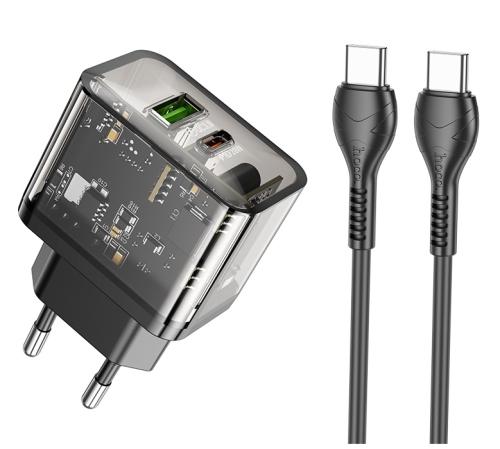 USB-C Hoco N34 Dual Snabbladdare