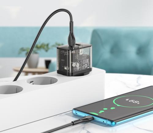 USB-C Hoco N34 Dual Snabbladdare