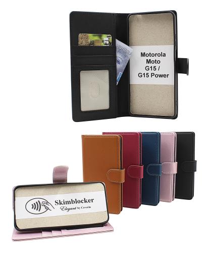 Skimblocker Motorola Moto G15 / G15 Power Plånboksfodral