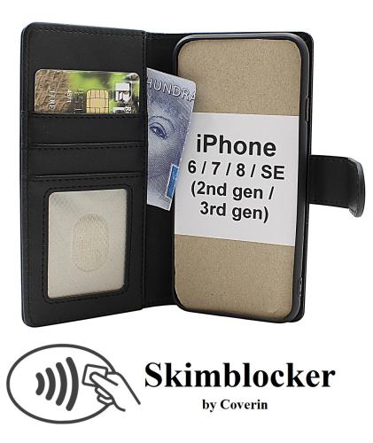 Skimblocker iPhone 6/7/8/SE 2nd/3rd Gen. Plånboksfodral