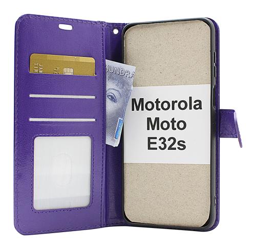 Crazy Horse Wallet Motorola Moto E32s 