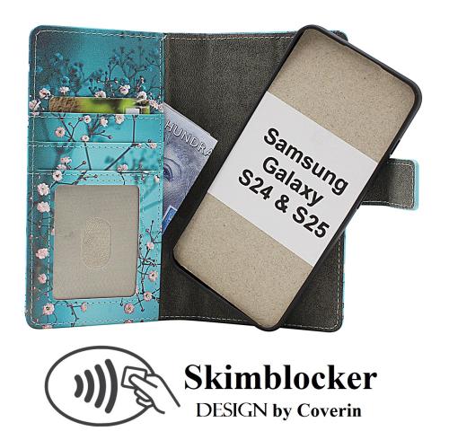 CoverinSkimblocker Samsung Galaxy S25 Magnet Plånboksfodral Design