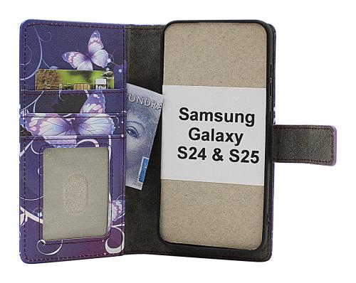 Skimblocker Samsung Galaxy S24 / S25 Magnet Plånboksfodral Design
