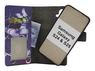 Skimblocker Samsung Galaxy S24 / S25 Magnet Plånboksfodral Design