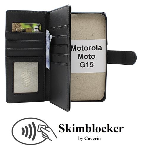 Skimblocker Motorola Moto G15 / G15 Power XL Magnet Plånboksfodral