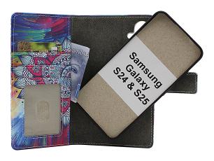 Skimblocker Samsung Galaxy S24 / S25 Magnet Plånboksfodral Design