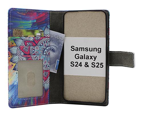 Skimblocker Samsung Galaxy S24 / S25 Magnet Plånboksfodral Design