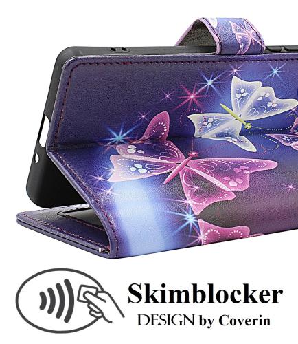 Skimblocker Samsung Galaxy S21 FE 5G Magnet Plånboksfodral Design