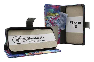 Skimblocker iPhone 16 Plånboksfodral Design