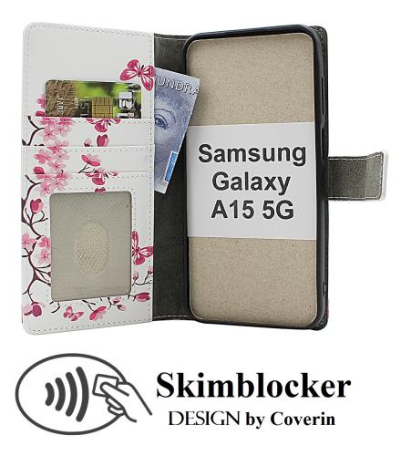 Skimblocker Samsung Galaxy A15 5G Plånboksfodral Design