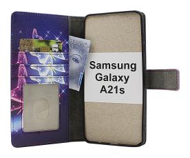 Skimblocker Samsung Galaxy A21s Pl&aring;nboksfodral Design
