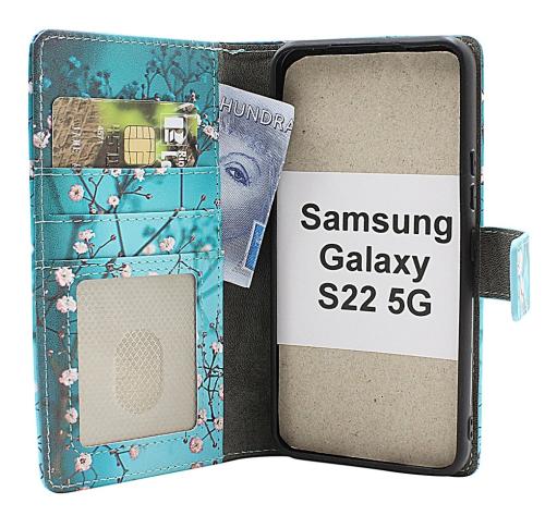Skimblocker Samsung Galaxy S22 5G Magnet Plånboksfodral Design