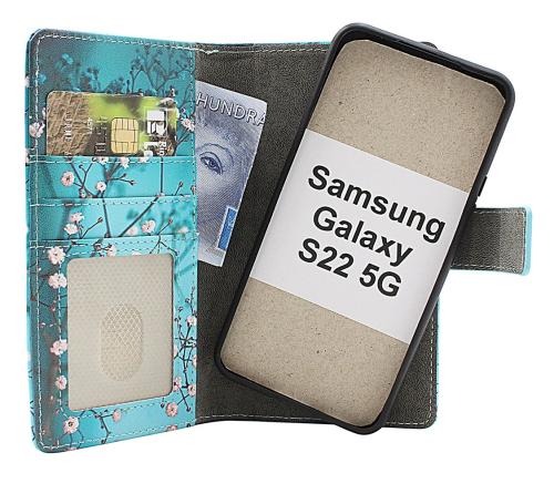 Skimblocker Samsung Galaxy S22 5G Magnet Plånboksfodral Design