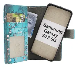 Skimblocker Samsung Galaxy S22 5G Magnet Plånboksfodral Design