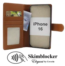 Skimblocker iPhone 16 Plånboksfodral