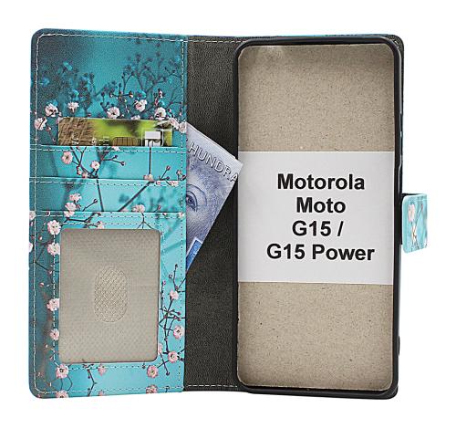 CoverinSkimblocker Motorola Moto G15 / G15 Power Plånboksfodral Design