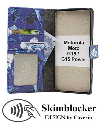 CoverinSkimblocker Motorola Moto G15 / G15 Power Plånboksfodral Design