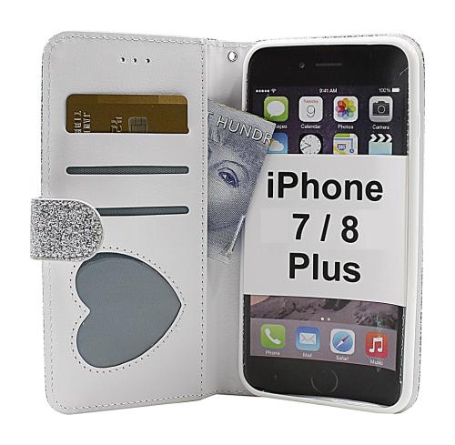 billigamobilskydd.seStandcase Glitter Wallet iPhone 7 Plus / 8 Plus