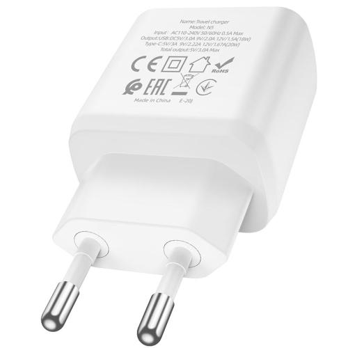 HocoHoco N5 Dual Snabbladdare Väggadapter