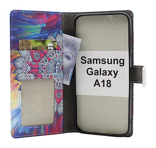 Skimblocker Samsung Galaxy A18 LTE Magnet Plånboksfodral Design