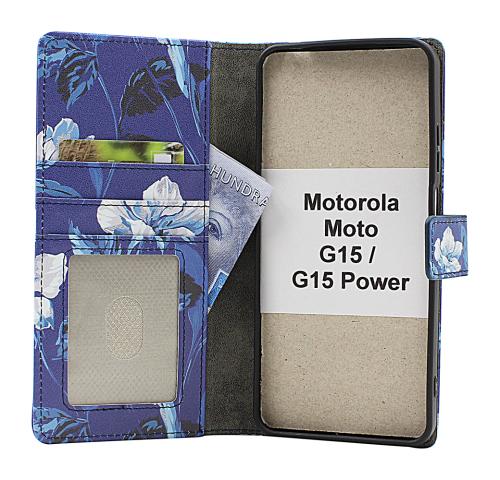 CoverinSkimblocker Motorola Moto G15 / G15 Power Plånboksfodral Design