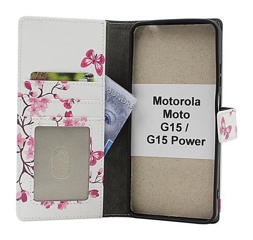 CoverinSkimblocker Motorola Moto G15 / G15 Power Plånboksfodral Design