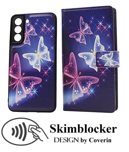 Skimblocker Samsung Galaxy S21 FE 5G Magnet Plånboksfodral Design