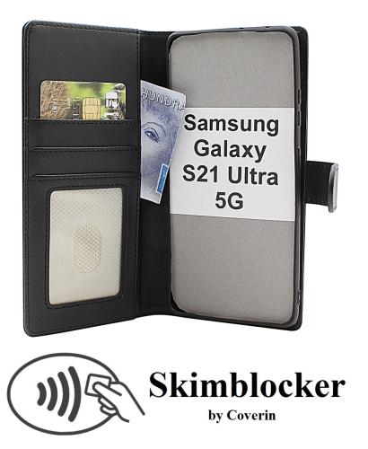 Skimblocker Samsung Galaxy S21 Ultra 5G Magnet Plånboksfodral