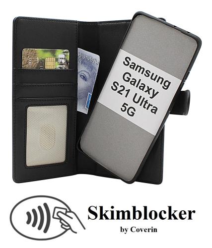 Skimblocker Samsung Galaxy S21 Ultra 5G Magnet Plånboksfodral
