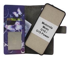 Skimblocker Motorola Moto G15 / G15 Power Magnet Plånboksfodral Design