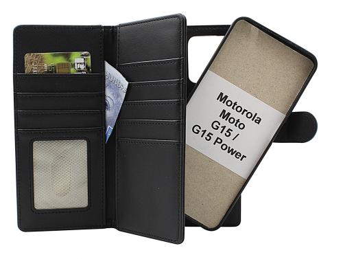 Skimblocker Motorola Moto G15 / G15 Power XL Magnet Plånboksfodral