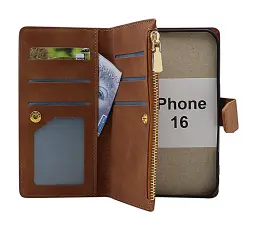 XL iPhone 16 Lyx Pl&aring;nboksfodral
