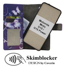 CoverinSkimblocker Motorola Moto G15 / G15 Power Magnet Plånboksfodral Design