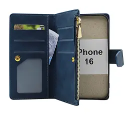 XL iPhone 16 Lyx Pl&aring;nboksfodral