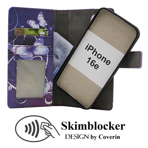 CoverinSkimblocker iPhone 16e Magnet Plånboksfodral Design