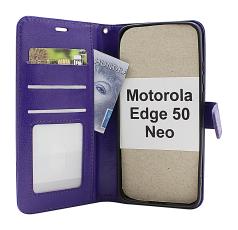 Crazy Horse Motorola Edge 50 Neo Pl&aring;nboksfodral