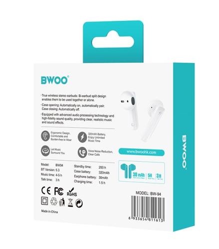 In-Ear Trådlösa hörlurar, BWOO BW94