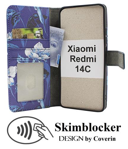 CoverinSkimblocker Xiaomi Redmi 14C Plånboksfodral Design