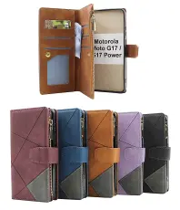 XL Motorola Moto G17 / G17 Power Lyx Pl&aring;nboksfodral
