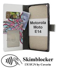 CoverinSkimblocker Motorola Moto E14 Plånboksfodral Design