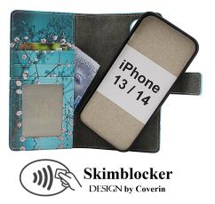 CoverinSkimblocker iPhone 13 / 14 Magnet Plånboksfodral Design