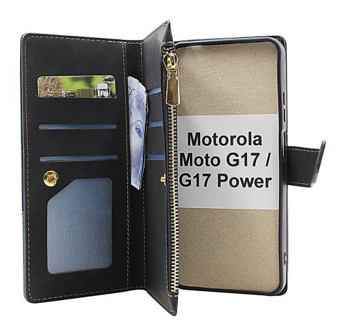 XL Motorola Moto G17 / G17 Power Lyx Plånboksfodral