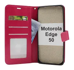 Crazy Horse Motorola Edge 50 Pl&aring;nboksfodral